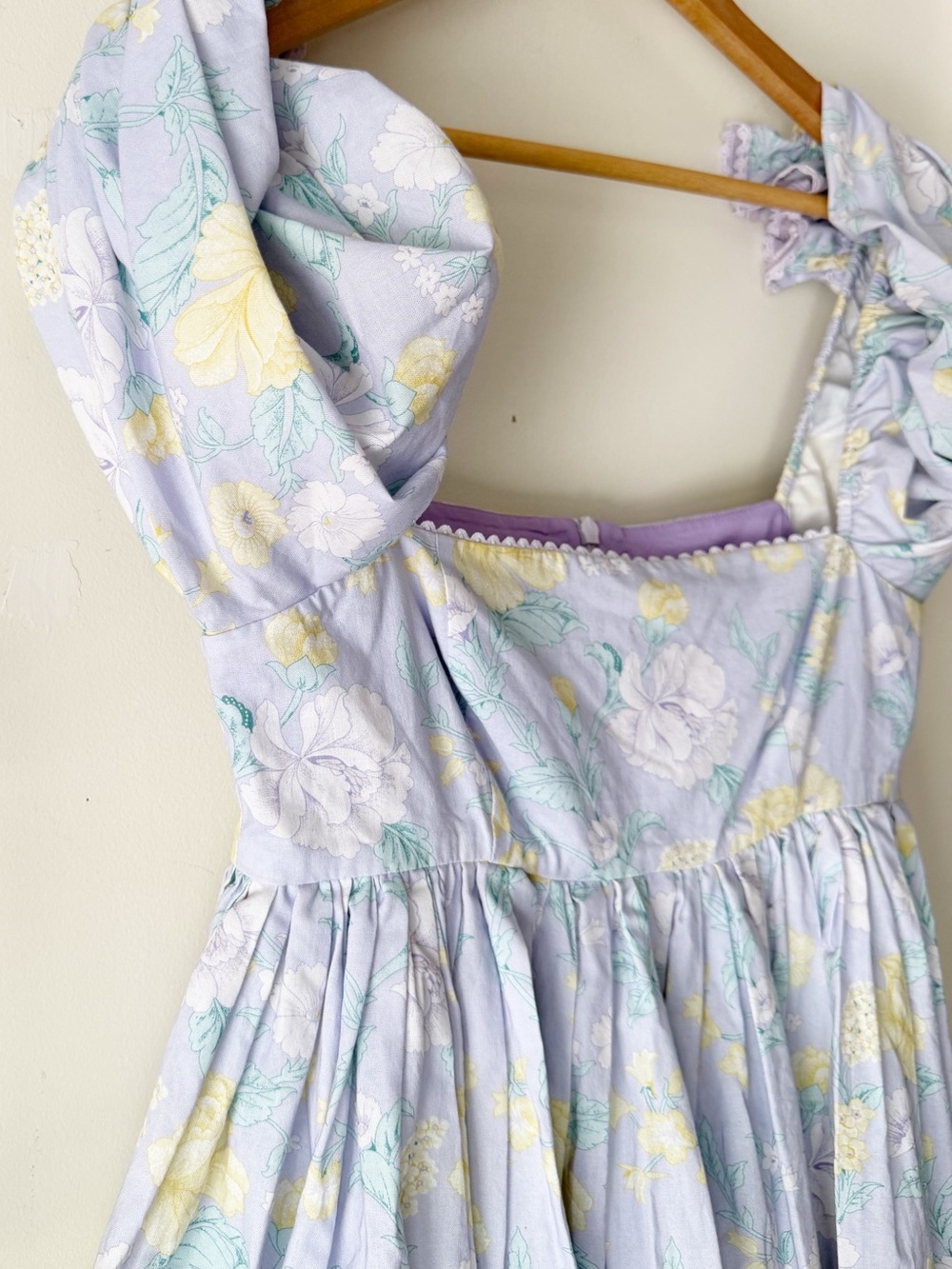 Selkie The Puff Dress With Lace Claudia Print Size 6 - Picture 8 of 12